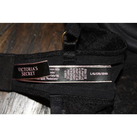 Victoria’s Secret Very Sexy Icon Black Push-Up Lace Teddy Bodysuit L - Picture 5 of 6